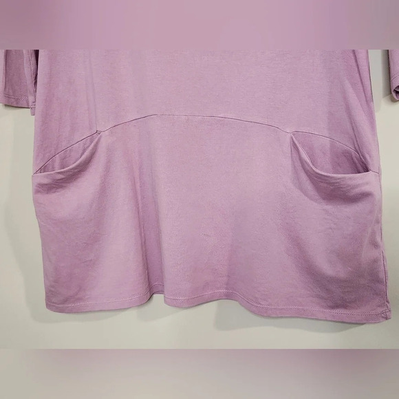Pure Jill Women's Curved-Seam Tunic Size Medium Purple Athleisure Pastel Soft - Picture 9 of 10